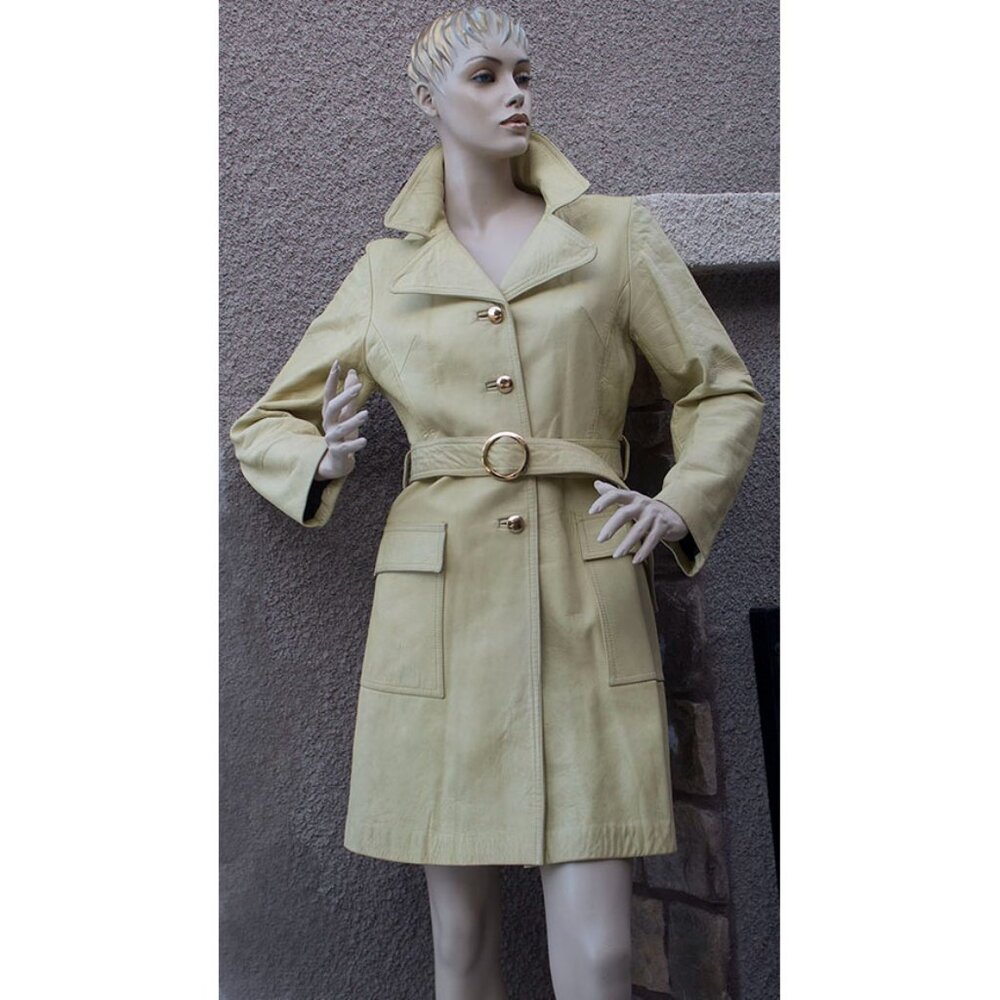 Vintage Leather Trench Style Coat from London Fog